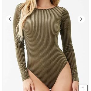 Velvet rubbed body suit